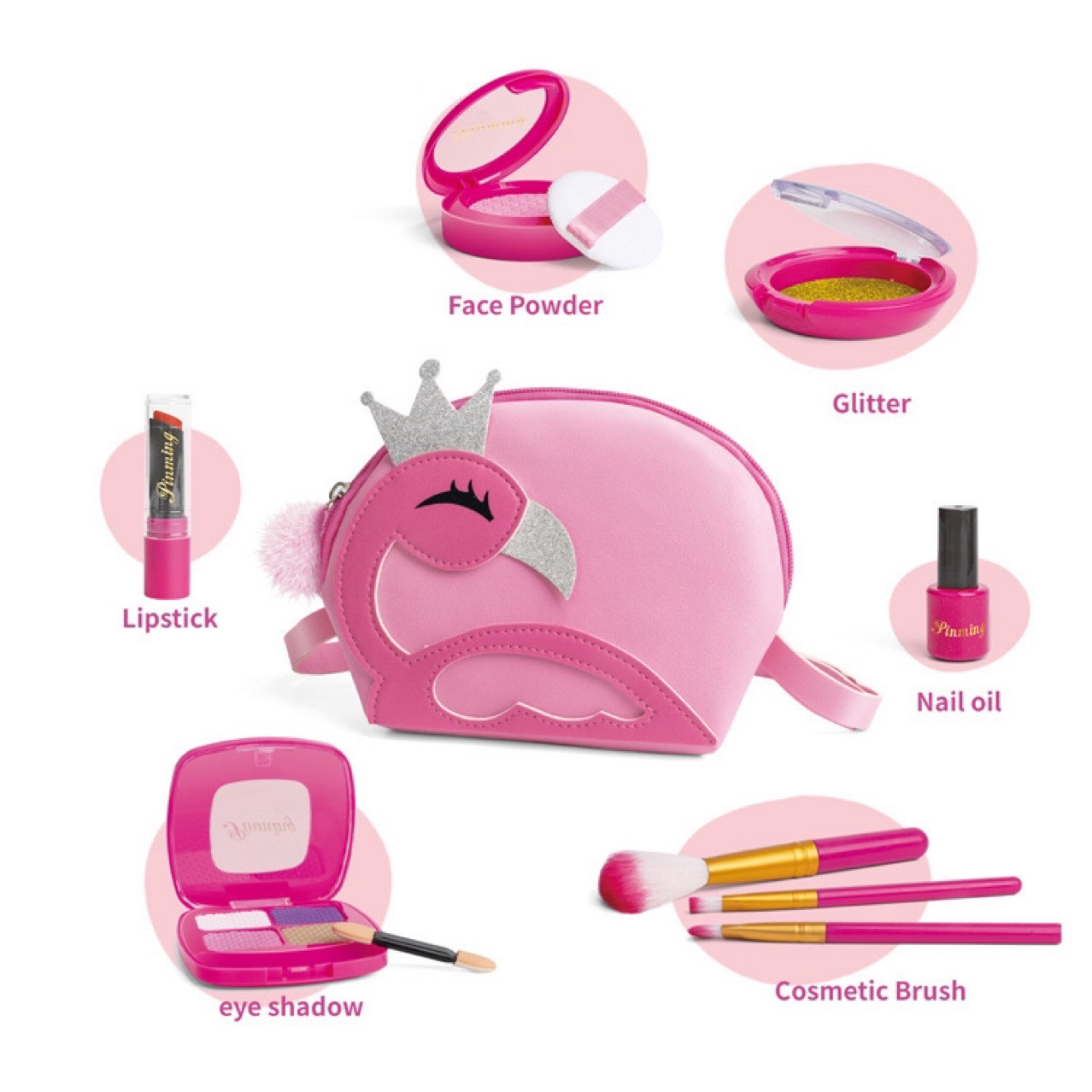 Moda transfronteriza hermosa maquillaje bolso conjunto de billetera maquillaje joyas niños niñas juguetes caseros caja de regalo