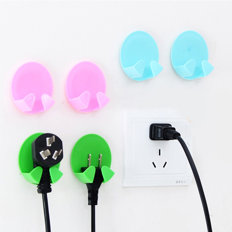 Creative Traceless Adhesive Power Plug Hook Household Socket Bracket 2 Pack Without Punching Manufacturer Wholesale Creative Traceless Adhesive Power Plug Hook Household Socket Bracket 2 Pack Without Punching Manufacturer Wholesale