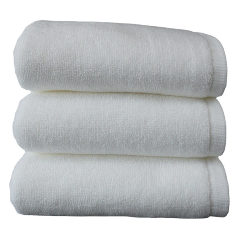 Toalla blanca de algodón puro hotel salón de belleza sala de baño sauna masaje de pies tienda toalla de baño al por mayor