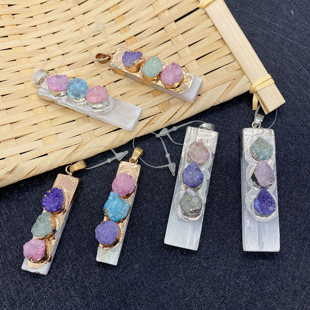 Geometric Pattern 1 Piece Natural Stone Geometric Pendant