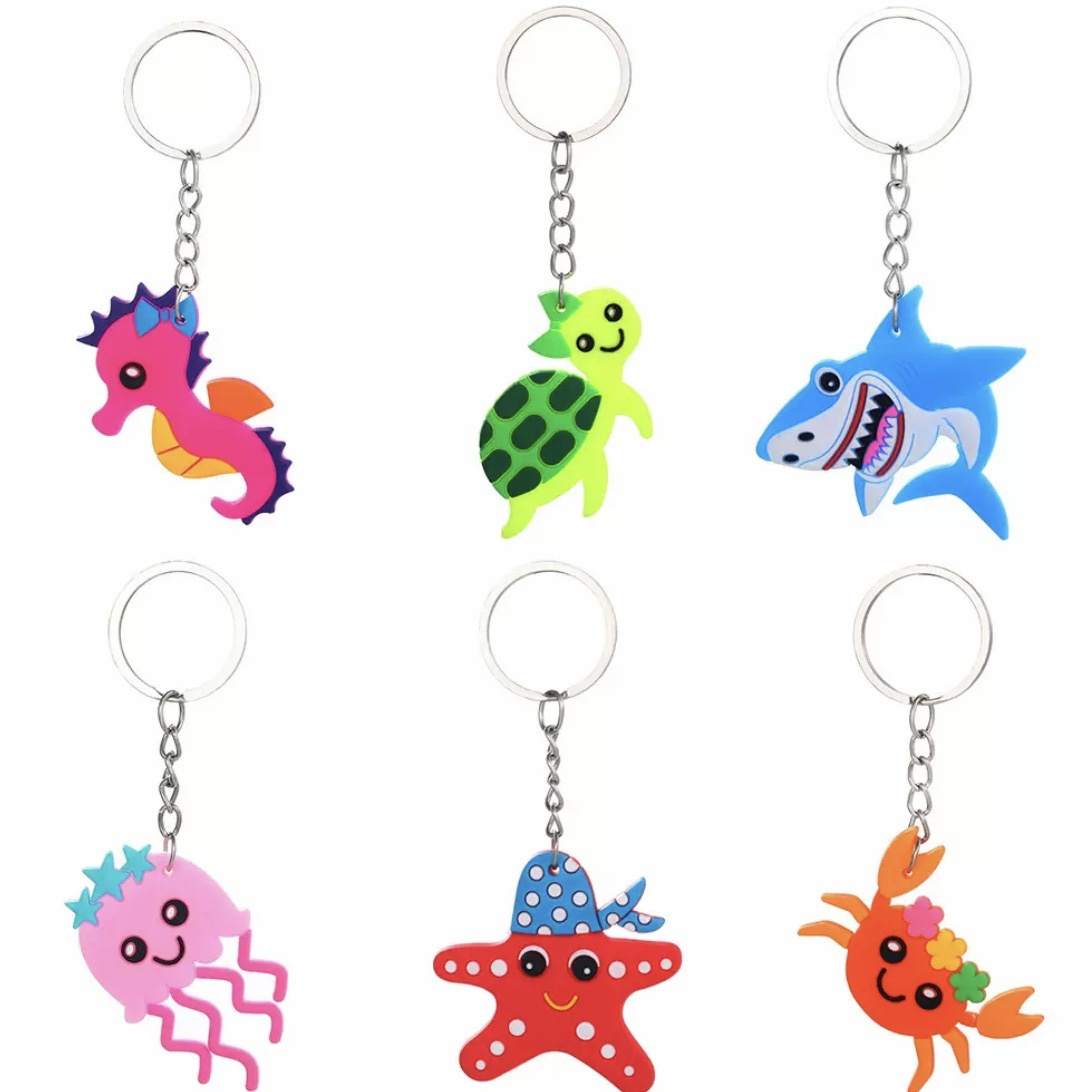 marine cartoon keychain PVC