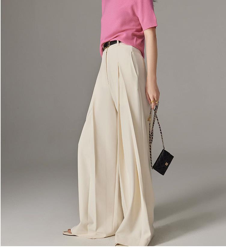 GraceChic Cross-Border Strong Twist Fabric Three-Dimensional Cutting Irregular Silhouette Draped Double Pleat Slimming Suit Vest_voghion.com