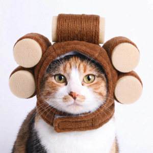 Resumen mascota tocado lindo perro Teddy vestir girasol mascota tocado peluca gato sombrero de Halloween image 9