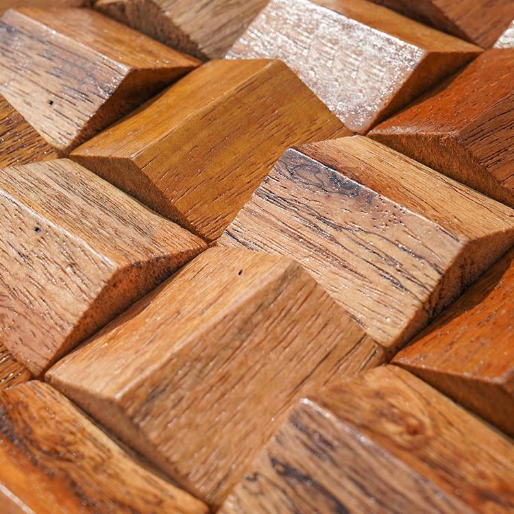 Solid Wood Mosaic Audio-Visual Room Ktv Acoustic Sound-Absorbing Sound Insulation Diffusion Board Background Wall Decoration Material