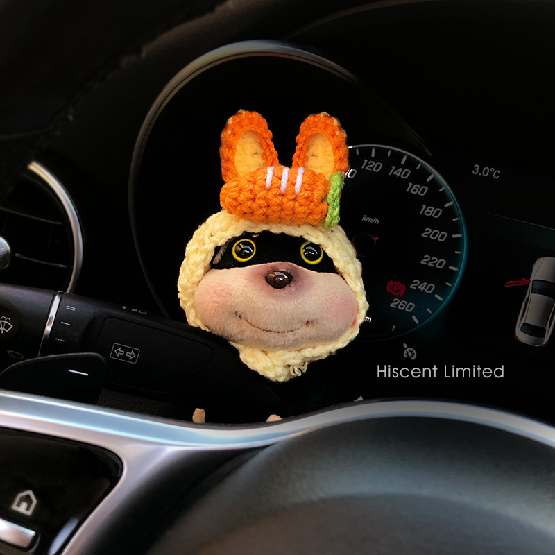 2025 nuevo estilo abeja cachorro coche tapón decoración coche luz de giro limpiaparabrisas muñeco de peluche adornos de muñeca