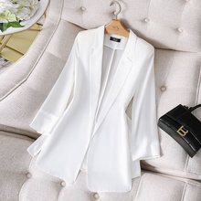 薄款雪纺白色西装外套女高级感2022夏季新款休闲防晒衣垂感西服女
