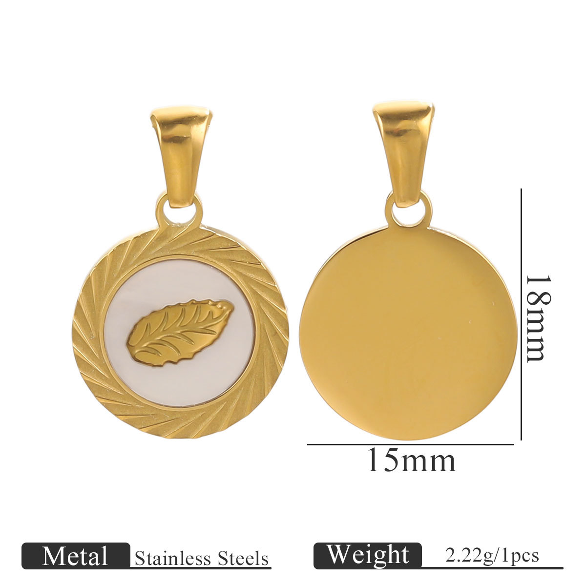 18K acero inoxidable conchas naturales multi-tipo colgante colgante DIY accesorios accesorios al por mayor