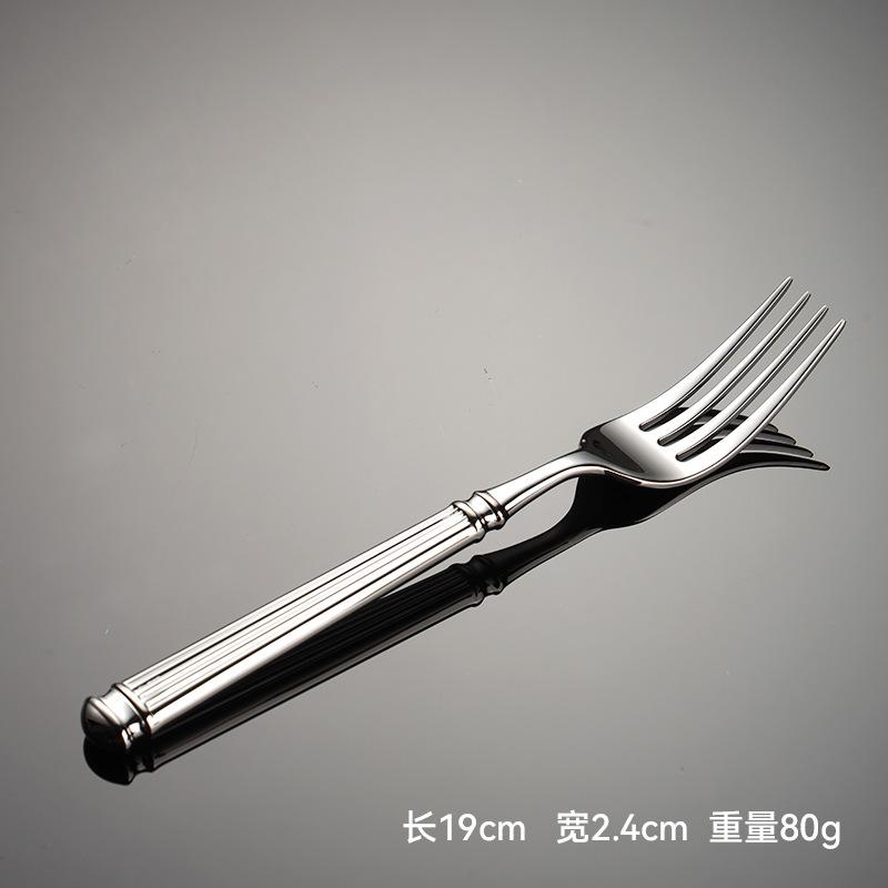 エイン鍛造304ステンレスローマ柱シリーズ洋食ナイフフォークスプーンホテル用食器重厚高颜値|undefined