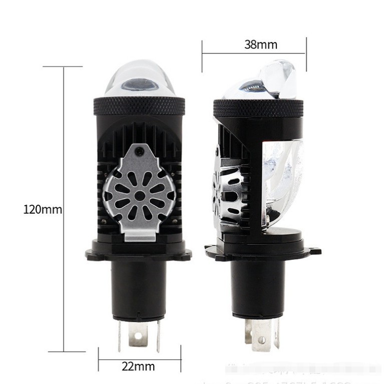 Automóvil motocicleta general P9 automóvil LED lente delantero ojo de pez luz alta y baja 12V