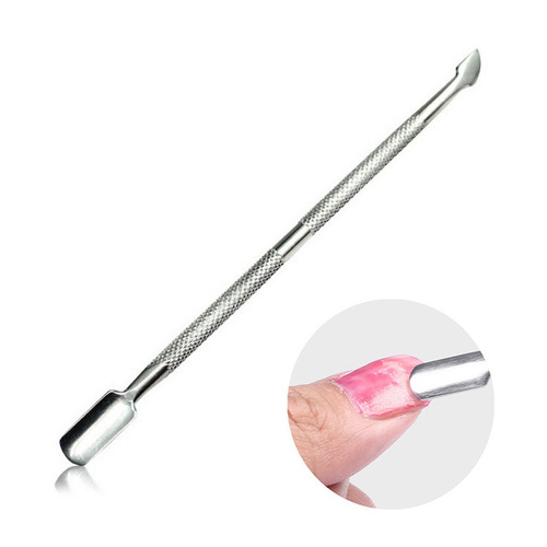 Nail Art Tools Stainless Steel Nail Polish Remover Double-Ended Nail Scraper Dead Skin Scraper Personal Care Nail Steel Pusher