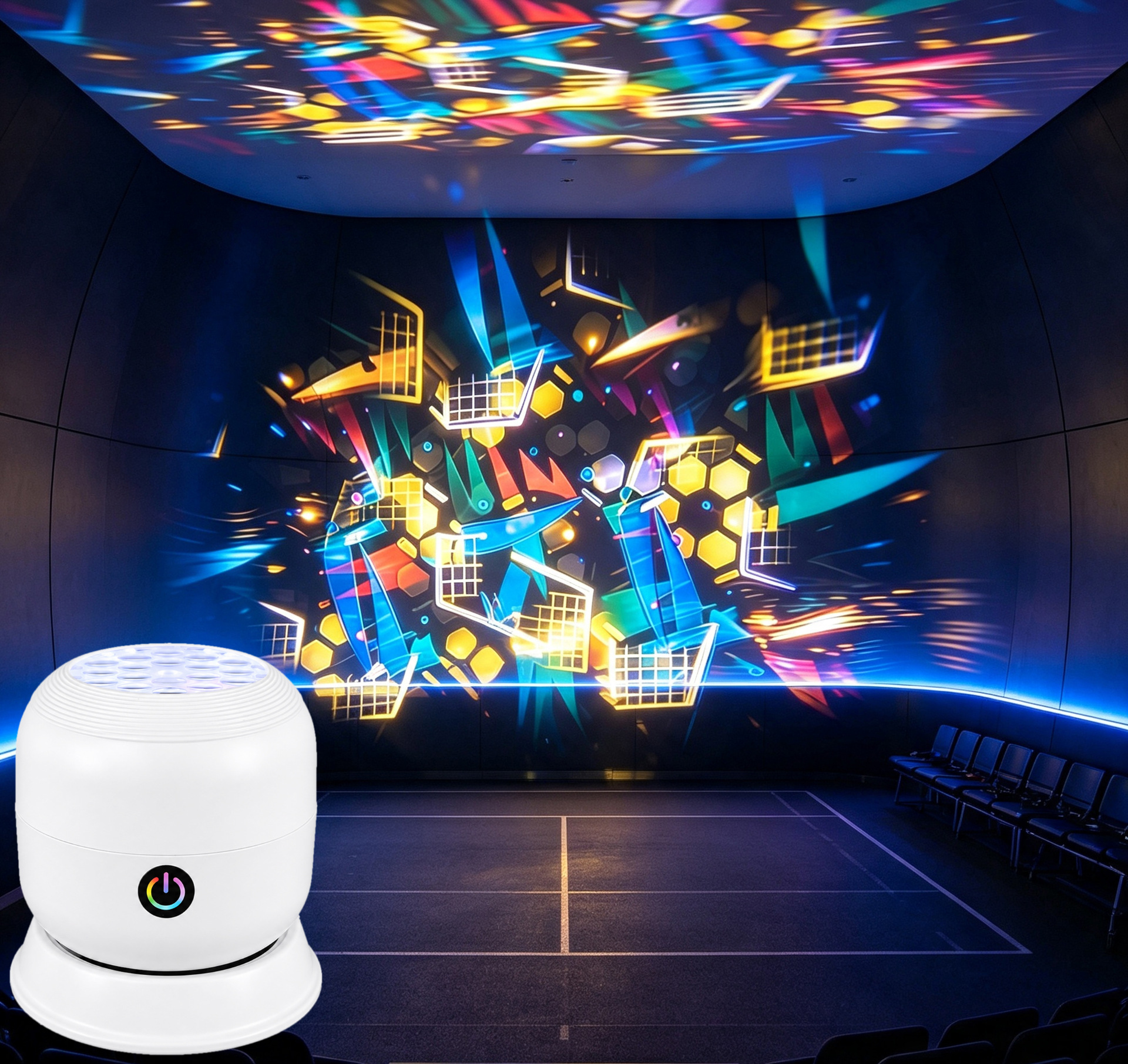 Lámpara Proyectora Nocturna Giratoria de Acrílico con Control Táctil y Luz LED para Dormitorio y Sala de Estar image 13
