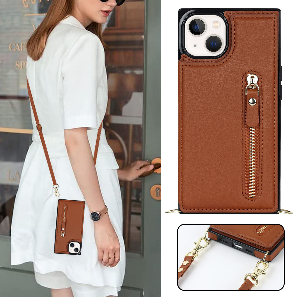 Handyhülle Aus Leder Für Iphone Pro Umhängetasche Mit Band_voghion.com