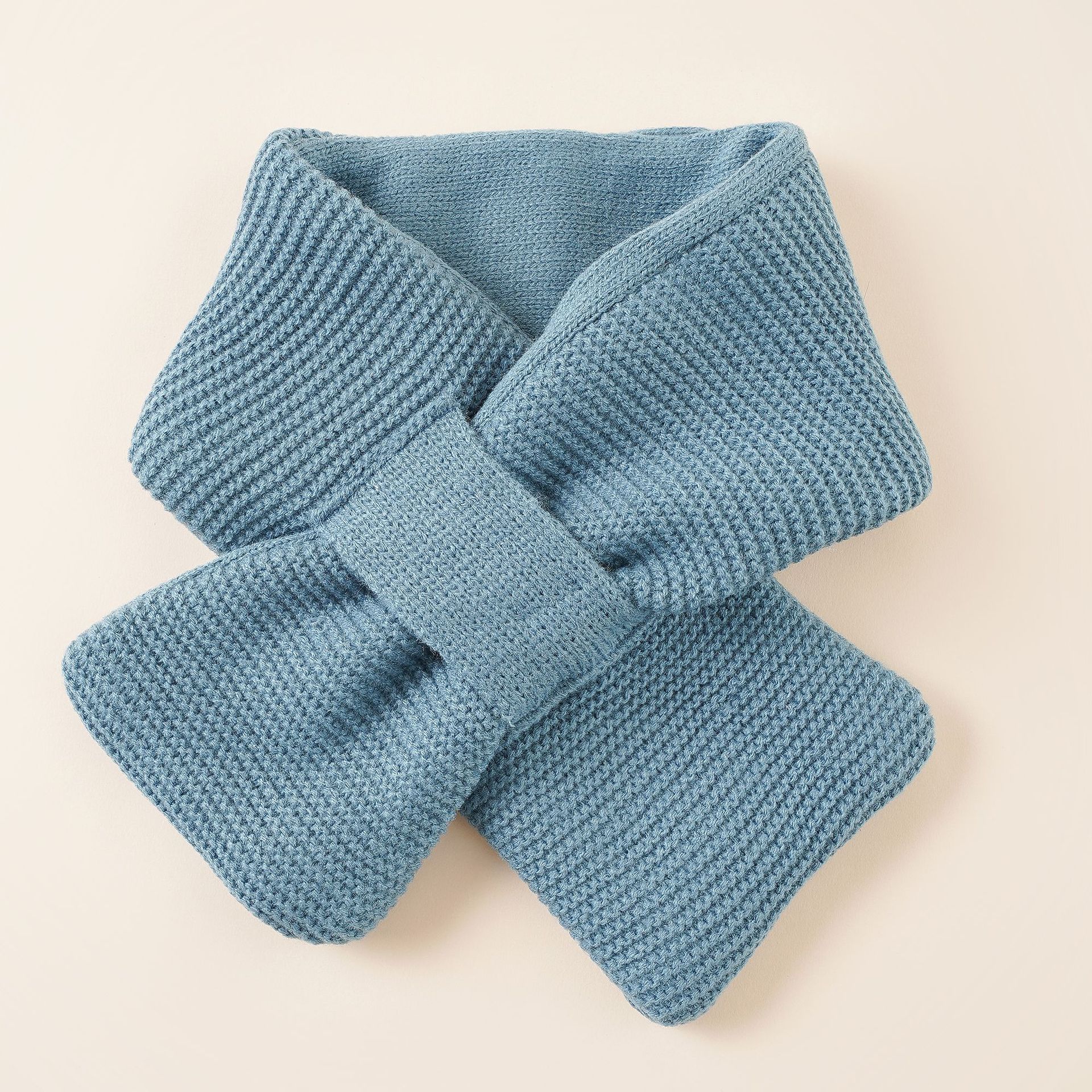 Bufanda de bebé de lana de punto simple collar lindo dulce japonés y coreano para niños y niñas bufanda cálida de otoño e invierno