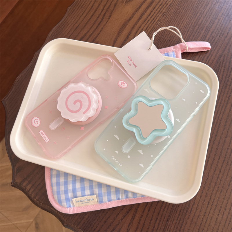 40g Weight iPhone Applicable Brands Phone Cases Classification Acrylic Material Cartoon Pattern Cute, Sweet Style Pink, Blue Color Acrylic Cartoon Cute Sweet Phone Cases Phone Accessories 无