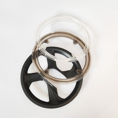 Mountain bike wheel disc cover bicycle crankshaft cover 42 teeth four-hole brown guard plate colorful chain cover crankset guard universal