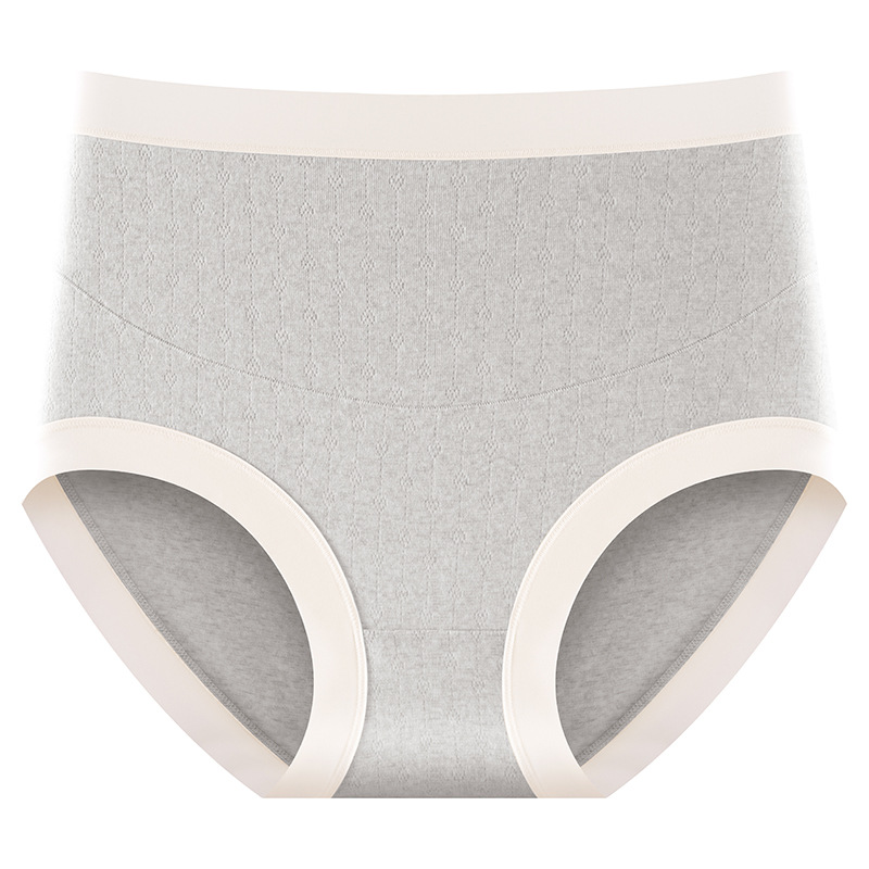 Algodón puro de grado médico Algodón 7A Antibacteriano Cintura alta Embarazo temprano y tardío Cintura alta Ropa interior transpirable de algodón puro para mujeres embarazadas