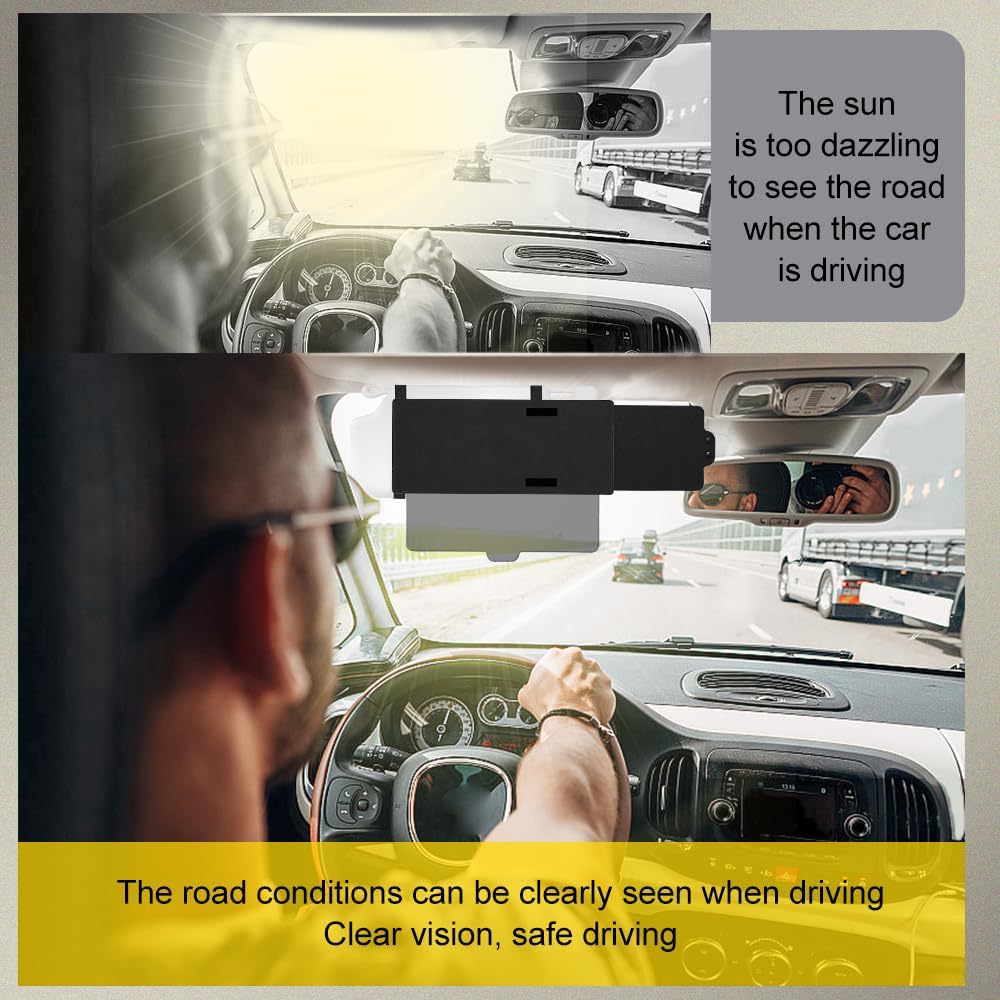 Directly Supplied from the Manufacturer, Portable Car Sunshade with Adjustable Retractable Clip, Anti-Glare Car Sunshade