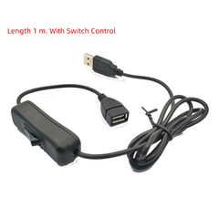 Switched USB extension cord USB male to female extension cord USB fan LED extension cord 1-meter long power cord