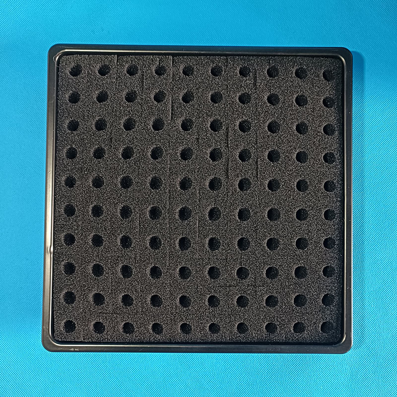 Compre uno gratis bandeja de cultivo de plántulas negras bandeja doméstica profundizar la hidroponía de plántulas cultivadas sin suelo esponja de agujero redondo de vegetales de hoja