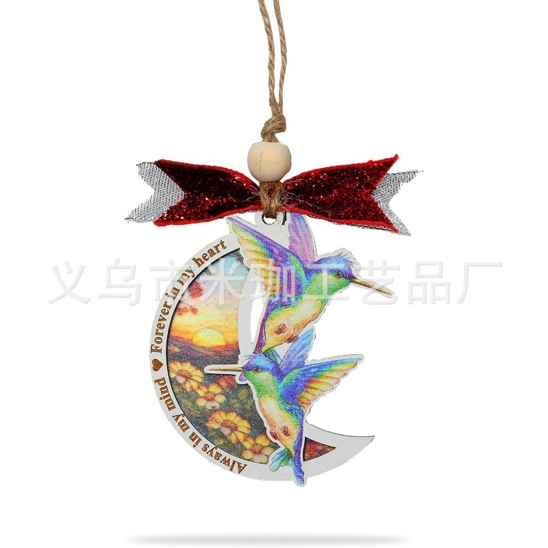 2025年越境新築祝いギフト クリスマス 母の日 バレンタインデー 装飾品 玄関用丸型木製吊り飾り|undefined