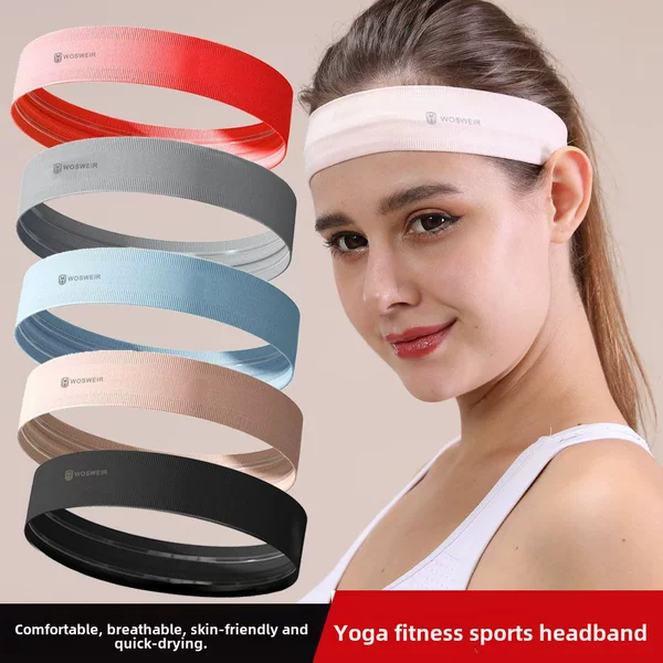 Sports Headband Yoga Sweat-Absorbent Headscarf for Men and Women Running Women Badminton Anti-Sweat Fitness Skipping Rope Sweat-Guided Antiperspirant Headband