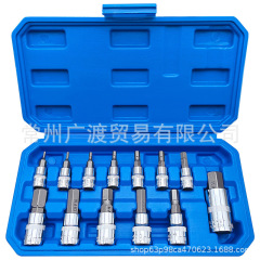 13 個圧力バッチスリーブセット 1/4 "3/8"1/2" ドライバー CRV ビットスリーブクロスボーダー電子商取引
