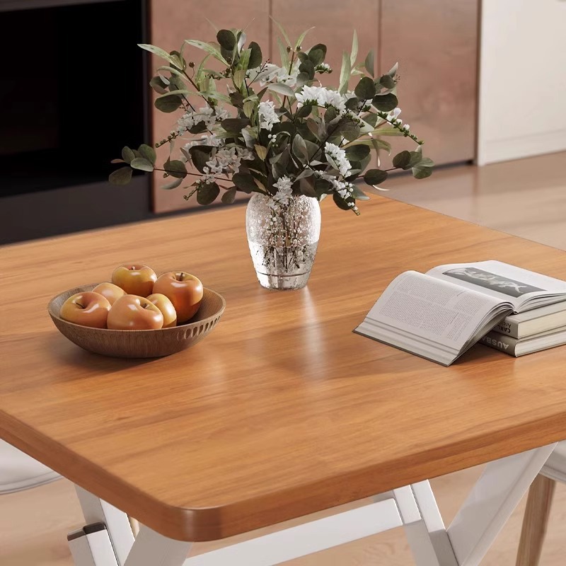 Mesa de comedor plegable, mesa redonda simple, mesa de alquiler, mesa portátil al aire libre, mesa de comedor cuadrada