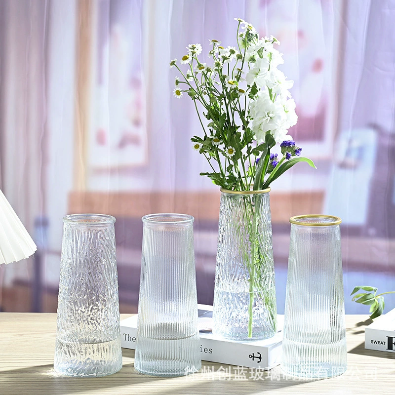 Повседневная и креативная прозрачная стеклянная ваза для рабочего стола, ваза для цветов розы в скандинавском стиле, украшения для цветочной композиции для гостиной