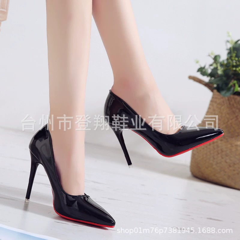 Одиночная обувь женская весна осень 2023 новые высокие каблуки