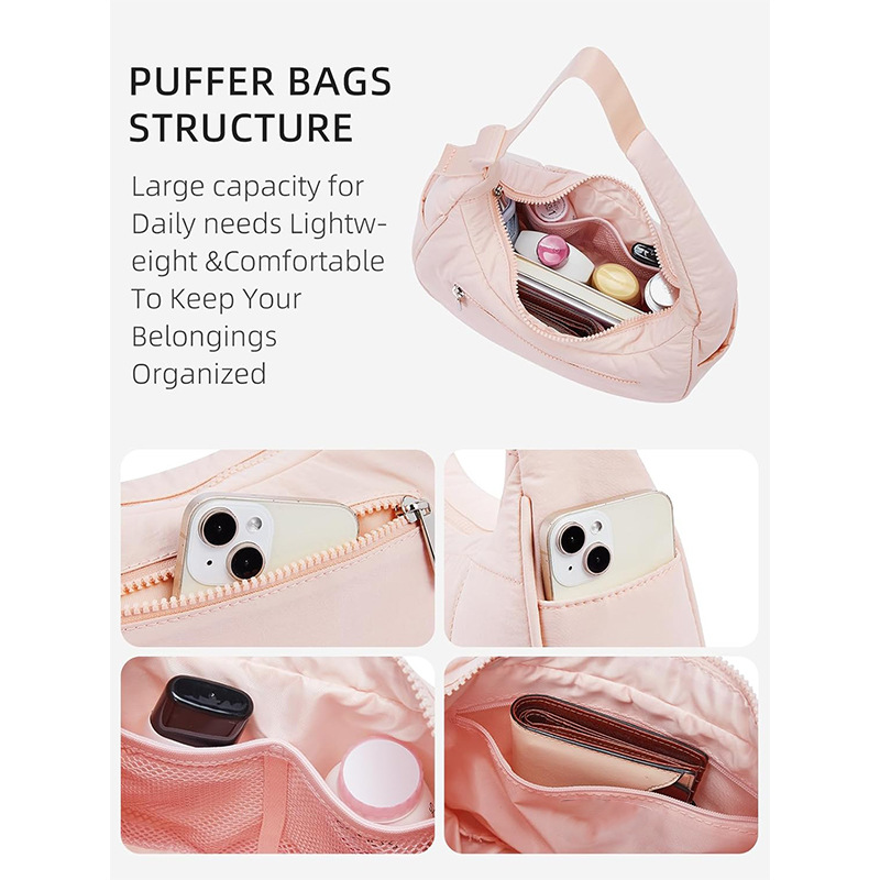 Small Nylon Shoulder Handbag For Women With Adjustable Strap_voghion.com