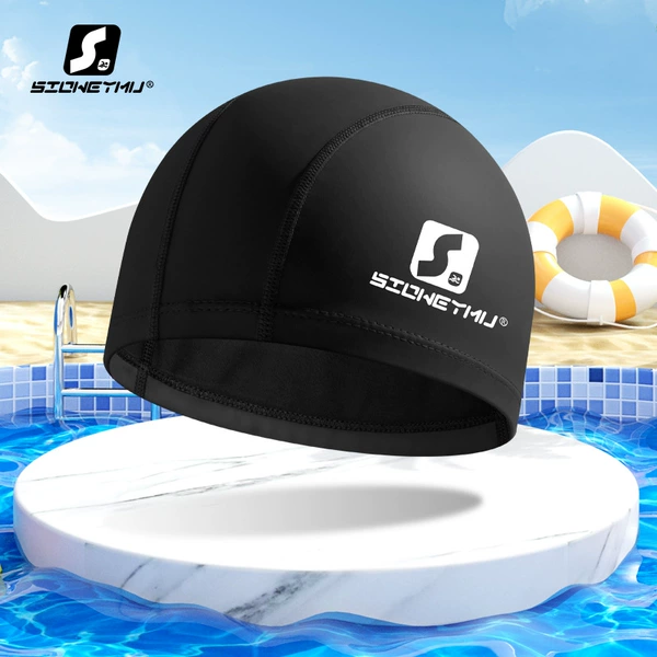 Adult black PU hat