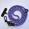 Mobile phone lanyard-purple blue pattern