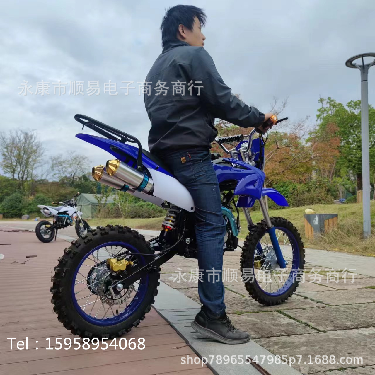 Free Shipping New 125Cc Two-Wheel Off-Road Motorcycle Adult Mountain Bike Tricycle Venue Car Zhonggaosai