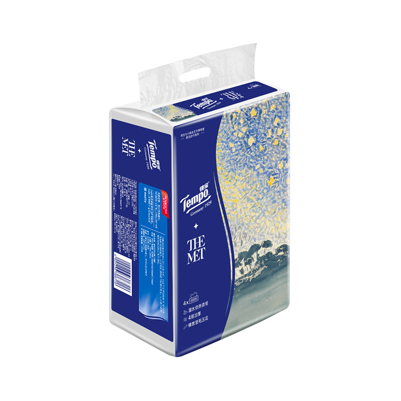 Tempo De Bao Large Pack 4-Ply Household Napkins Tissue Paper Toilet Paper Tissue Paper Wipes Bulk