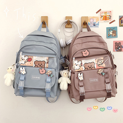 Cross border wholesale new pattern lovely Shoulders schoolbag Korean Edition Harajuku ulzzang Junior school student high school student Campus