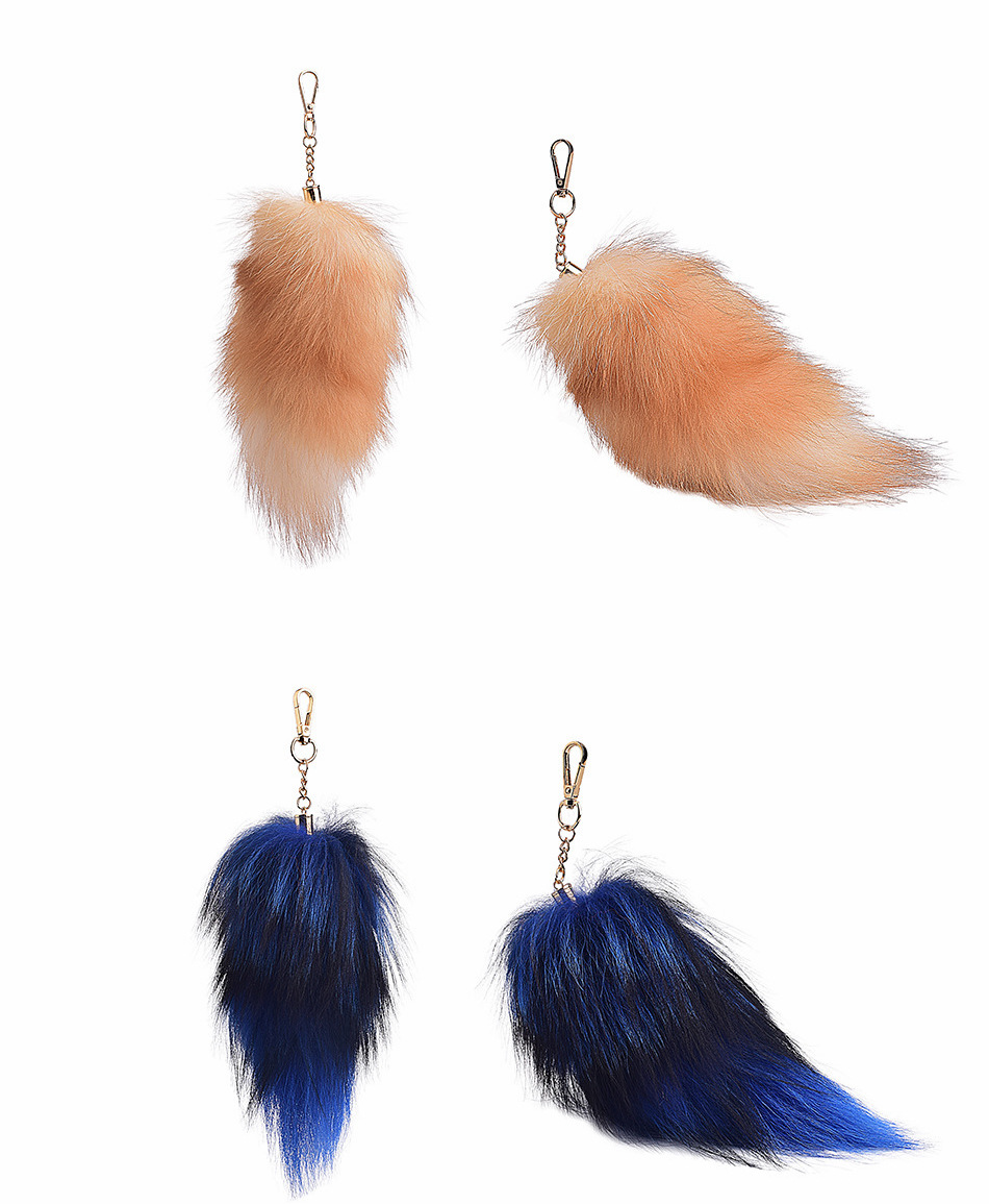 Casual Color Block Plush Bag Pendant Keychain display picture 3