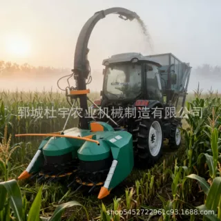 大型轮式圆盘青储机青饲料农田秸秆收割机牧草粉碎青贮机厂家