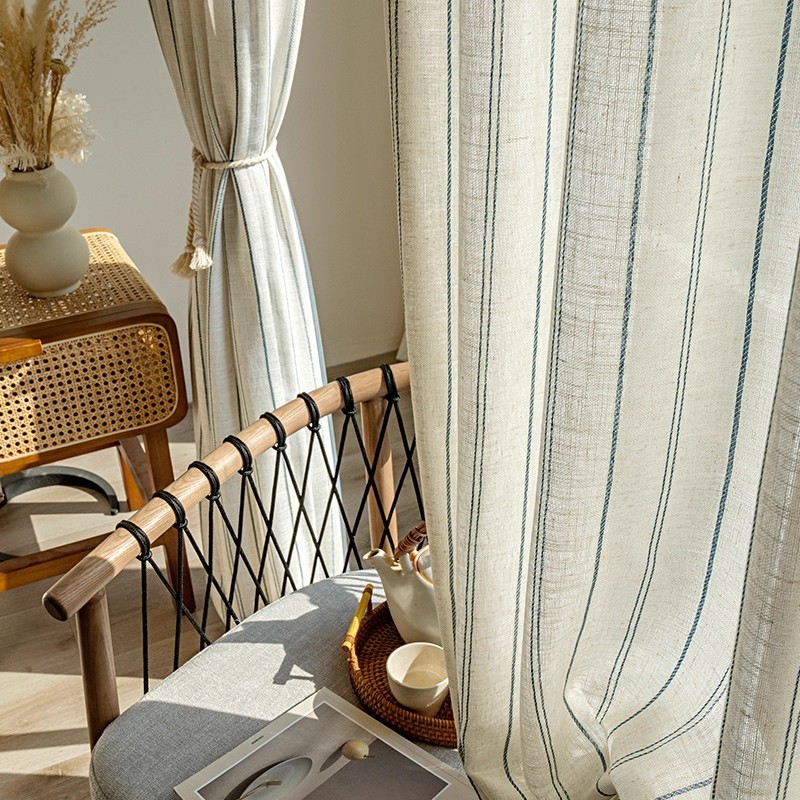 Transfronterizos para cortinas de ventanas japonesas de estilo medieval transparente opaco gaza gruesa cortinas de ventanas sala de estar balcón estudio