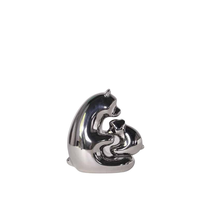 Luz de lujo plata Oso Polar decoración hogar simple dormitorio sala de estar decoración del gabinete del vino pequeña decoración artesanía de cerámica