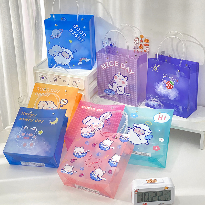 可爱ins新款卡通韩风女孩子手提购物袋包装袋礼品礼物袋收纳