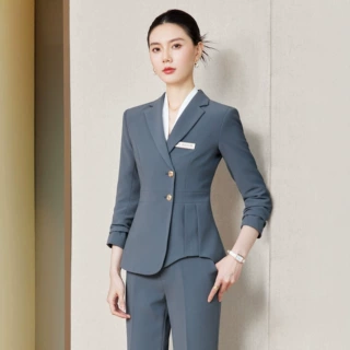 气质通勤西装套装女秋冬简约职场正装大女主穿搭商务洽谈职业两件