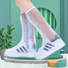 PVC防水鞋套带防水层男女通用高筒旅行鞋套加厚防滑防雨鞋套批发