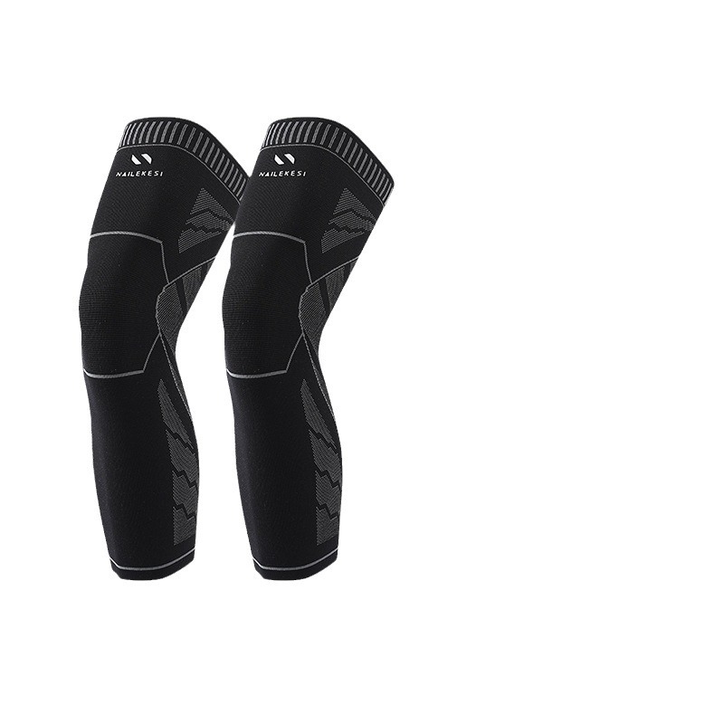 Rodillas deportivas baloncesto largo protector muslo pantorrilla alargada protector piernas pantalones para hombres y mujeres equipos de running calcetines protectoras