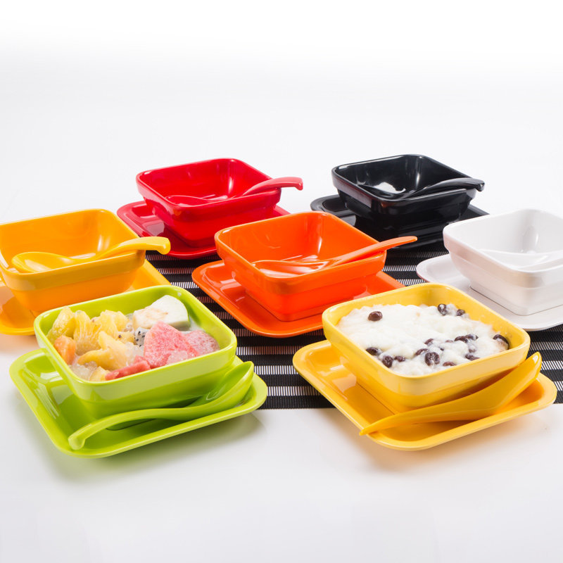 Melamine Small Bowl for Taro Balls, Creative Anti-Drop Dessert Bowl, Sago Pudding Fruit Salad Plastic Soup Bowl Tableware Set Melamine Small Bowl for Taro Balls, Creative Anti-Drop Dessert Bowl, Sago Pudding Fruit Salad Plastic Soup Bowl Tableware Set
