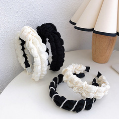 韓國珍珠纏繞布藝發箍髮飾壓發頭箍夏季時尚復古甜美網紅髮飾女