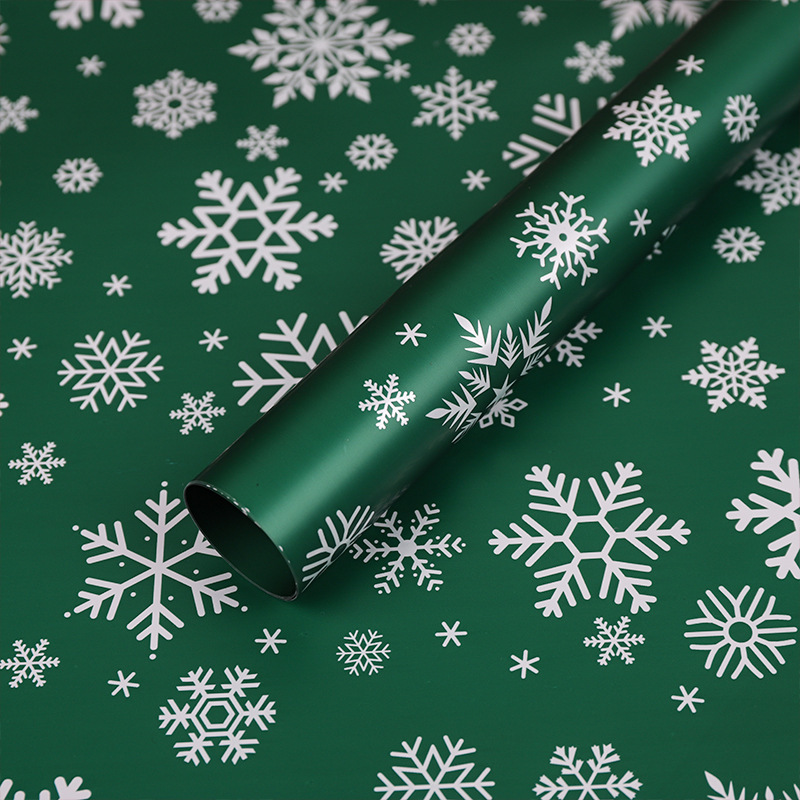 Papel de Envoltura Impermeable de Navidad para Flores y Regalos de Película Perlada
