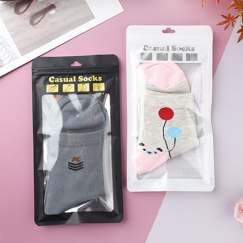 One Piece Of Unisex Long And Short Socks Simple Plastic Packaging Bag display picture 3