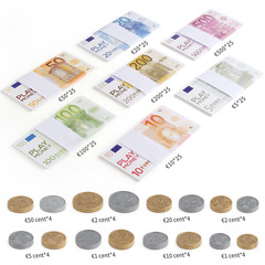 Amazon Simulated Euro Banknote Toys Bar Hard Event Stage Decoration Party Banknote Props Coin Game