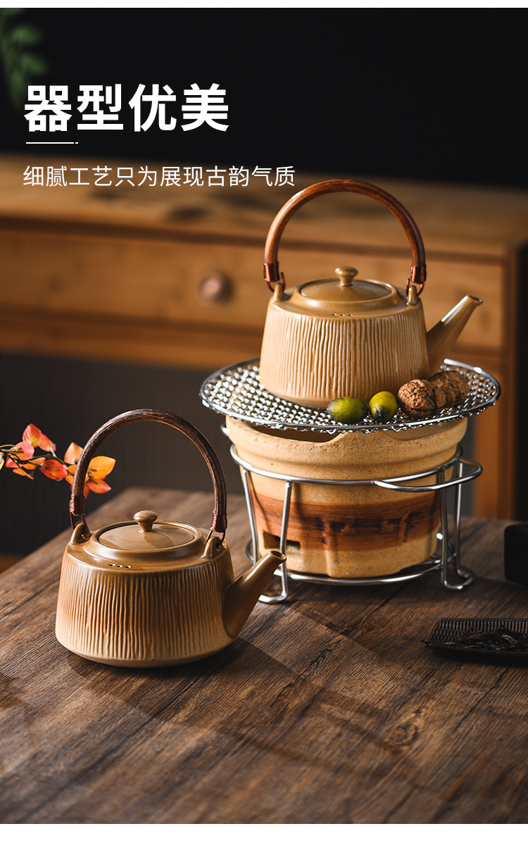 围炉煮茶陶土炭炉日式户外老式打边炉火锅家用围炉红泥酒精烧烤炉 pic 7