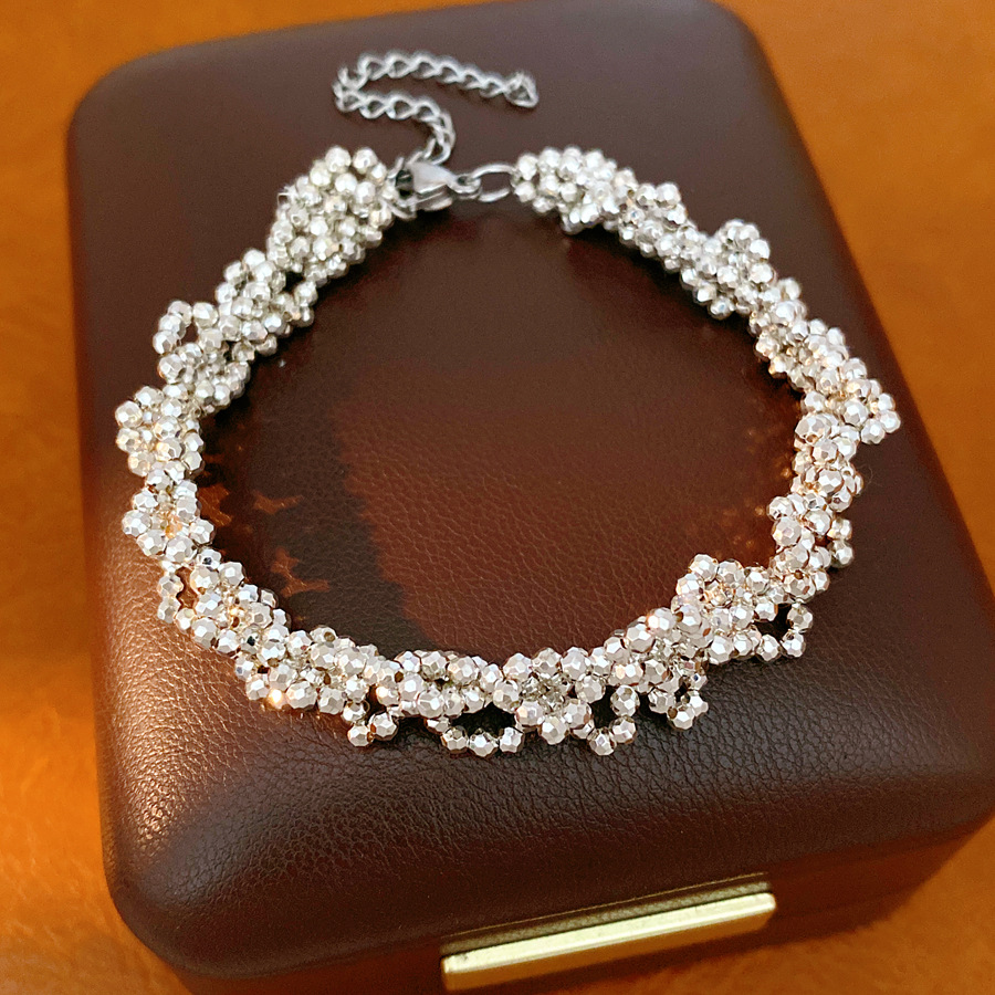 Acero inoxidable Black Dan piedra cuentas de encaje ajustable pulsera ligera de lujo nicho pulsera de alta sensación joyas personales image 7